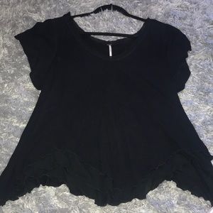 Free People Short Sleeve Layered Top